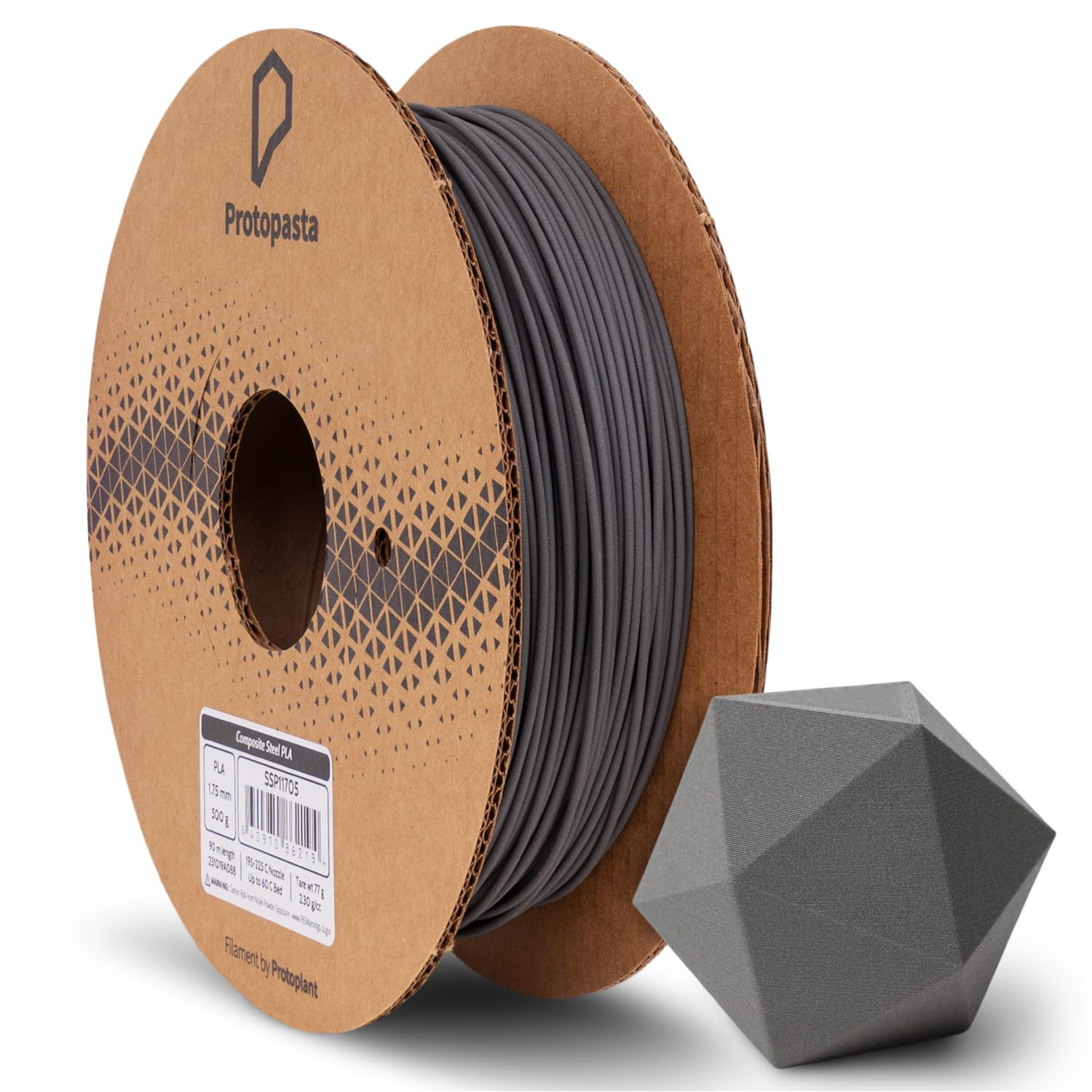 Protopasta Stainless Steel Filled PLA 3D Printer Filament |  Metal-Fil