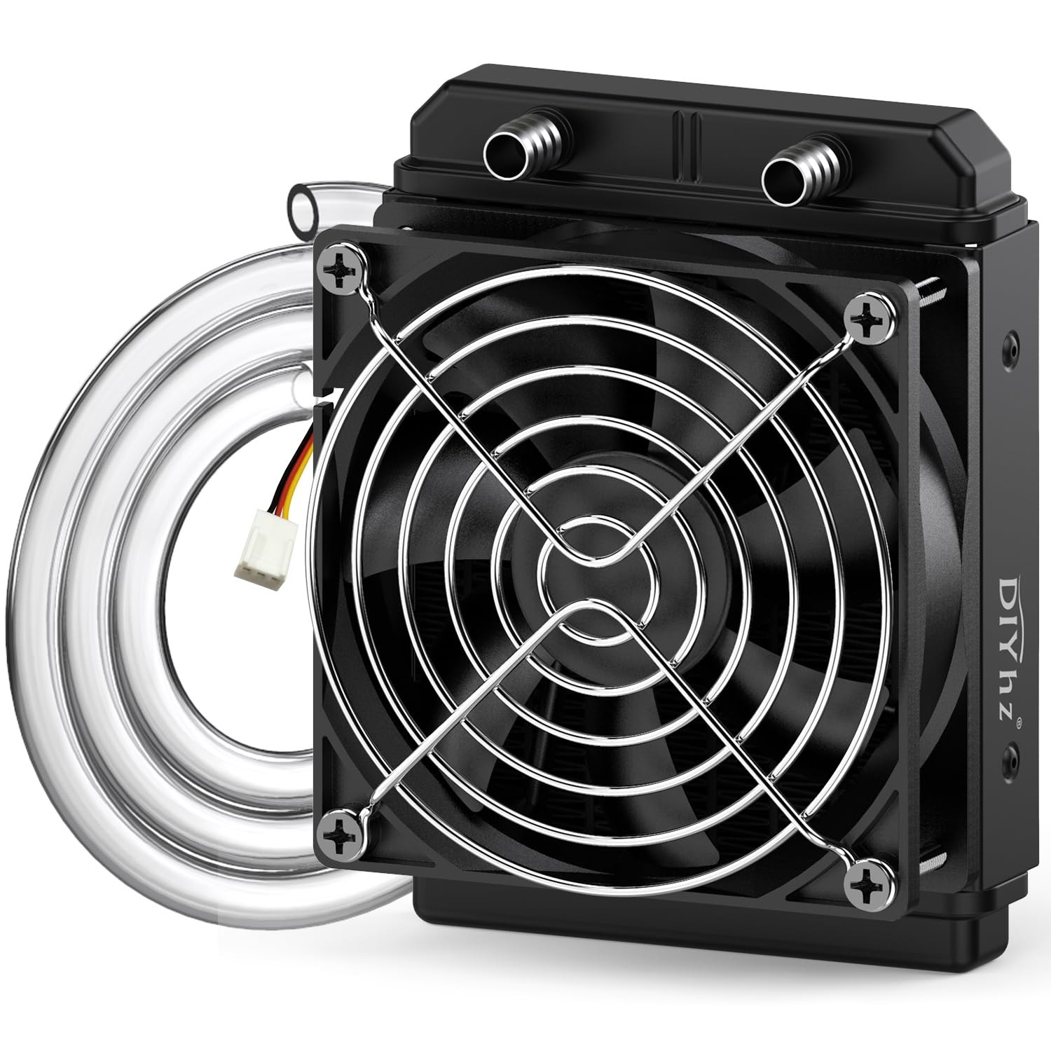 120mm Aluminum Water Cooling Radiator 12 Pipe DC12V 6.6x5.5x5.5 CPU Industrial