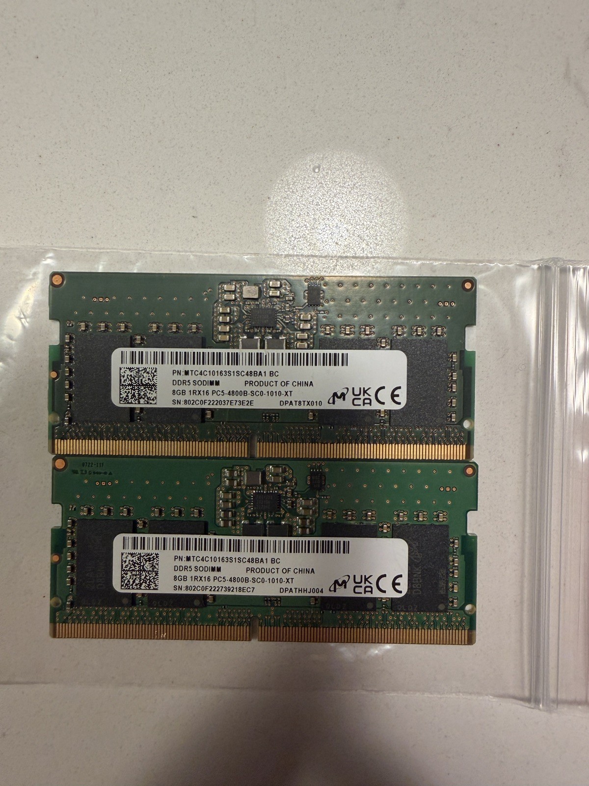 Micron 16GB Kit (2x8GB) DDR5 4800MHz SODIMM Laptop RAM
