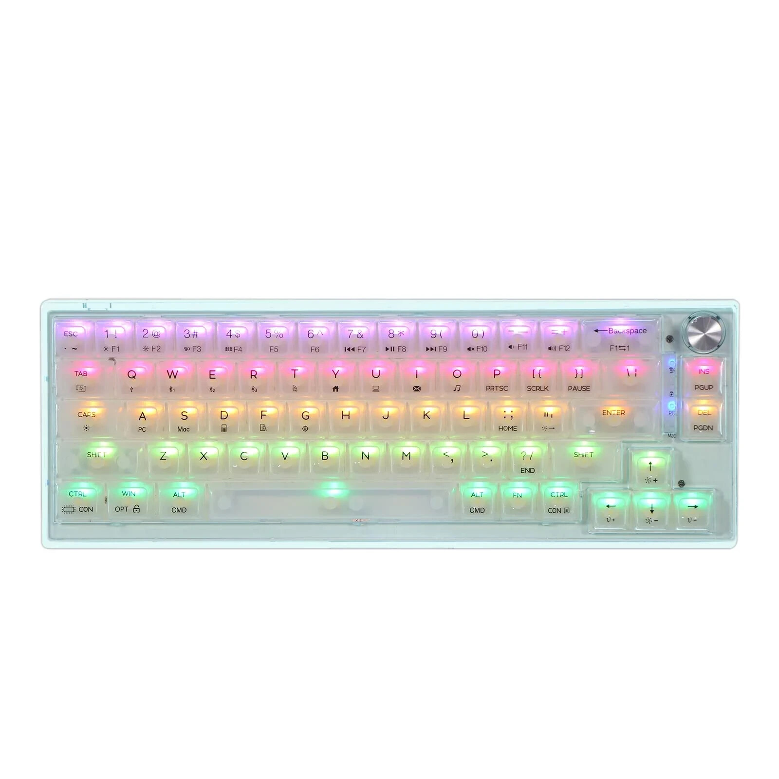 MechLands MC66 65% Hot-Swap RGB Tri-mode connection Gaming Programmable Keyboard