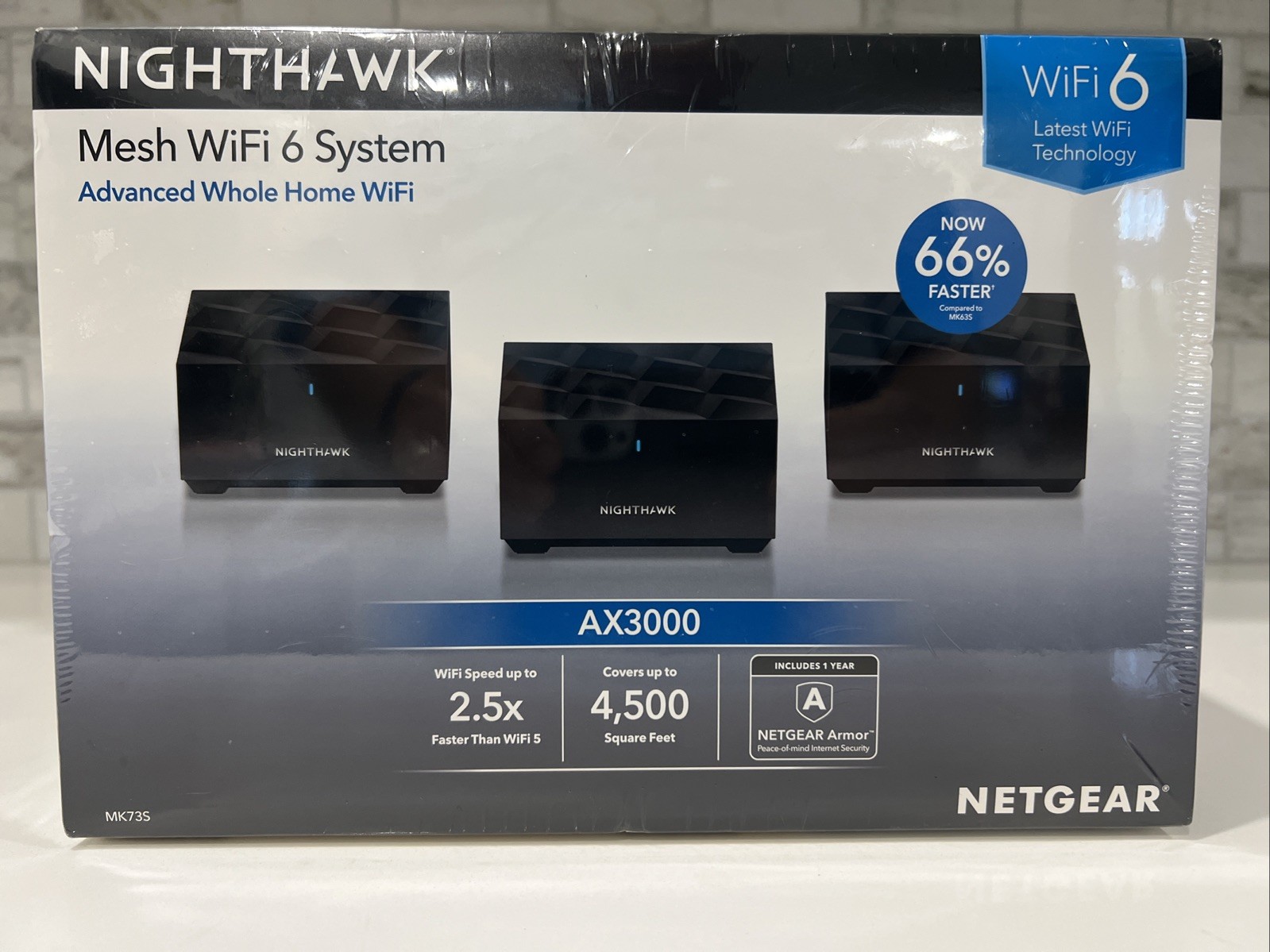 NETGEAR Nighthawk AX3000 3-Pack Mesh Wi-Fi 6 System MK73S-200NAS