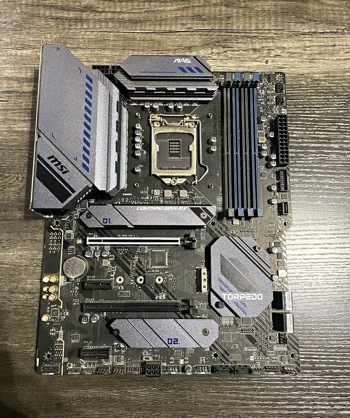 MSI MAG Z590 TORPEDO ATX Intel LGA1700 DDR5 4-DIMM M.2 USB-C HDMI ASIS UNTESTED