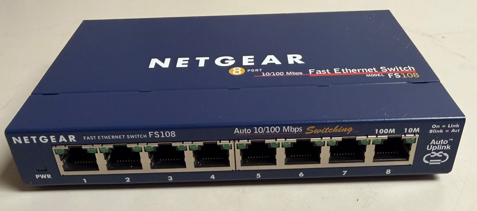 Netgear FS108 8-Port PoE Switch Fast Ethernet 10/100 Mbps