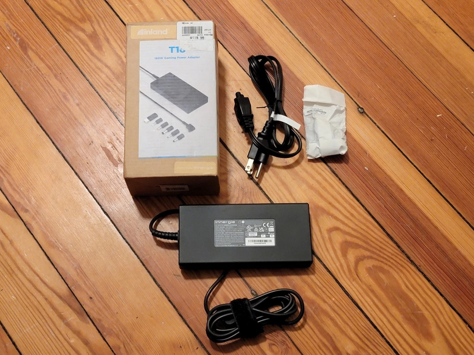 Inland T18 180W Universal Gaming Laptop Power Adapter With 6 Adapter Tips