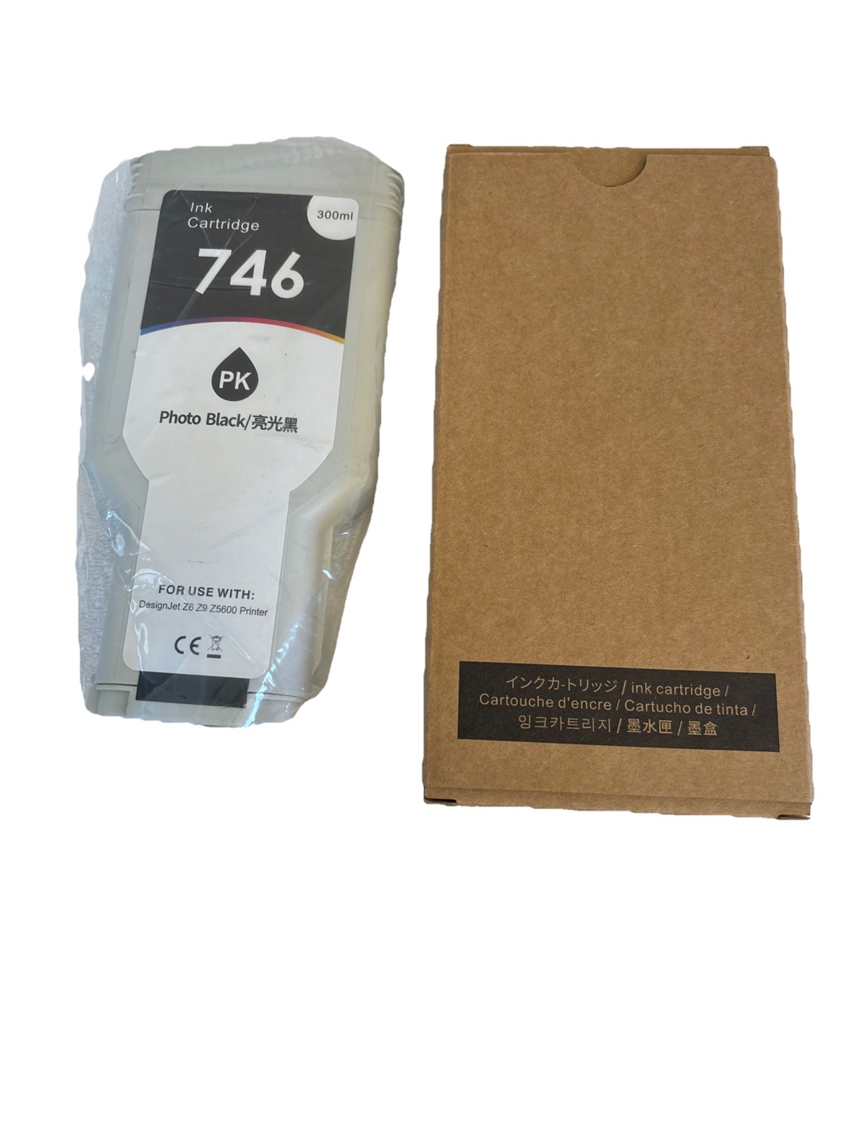 746 Photo Black Ink Cartridge 300-ml (P2V82A) Replacement for 746 DesignJet Z...