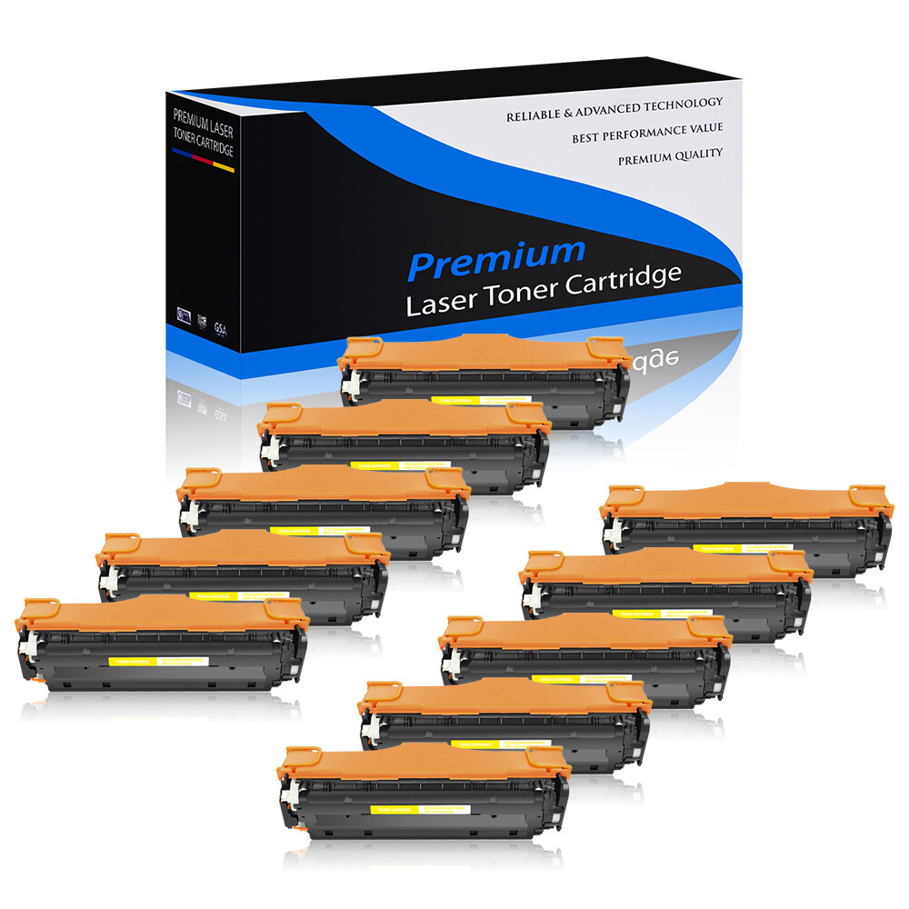 10Pack CF382A Yellow Toner For HP 312A Color LaserJet Pro MFP M476nw M476dn M476