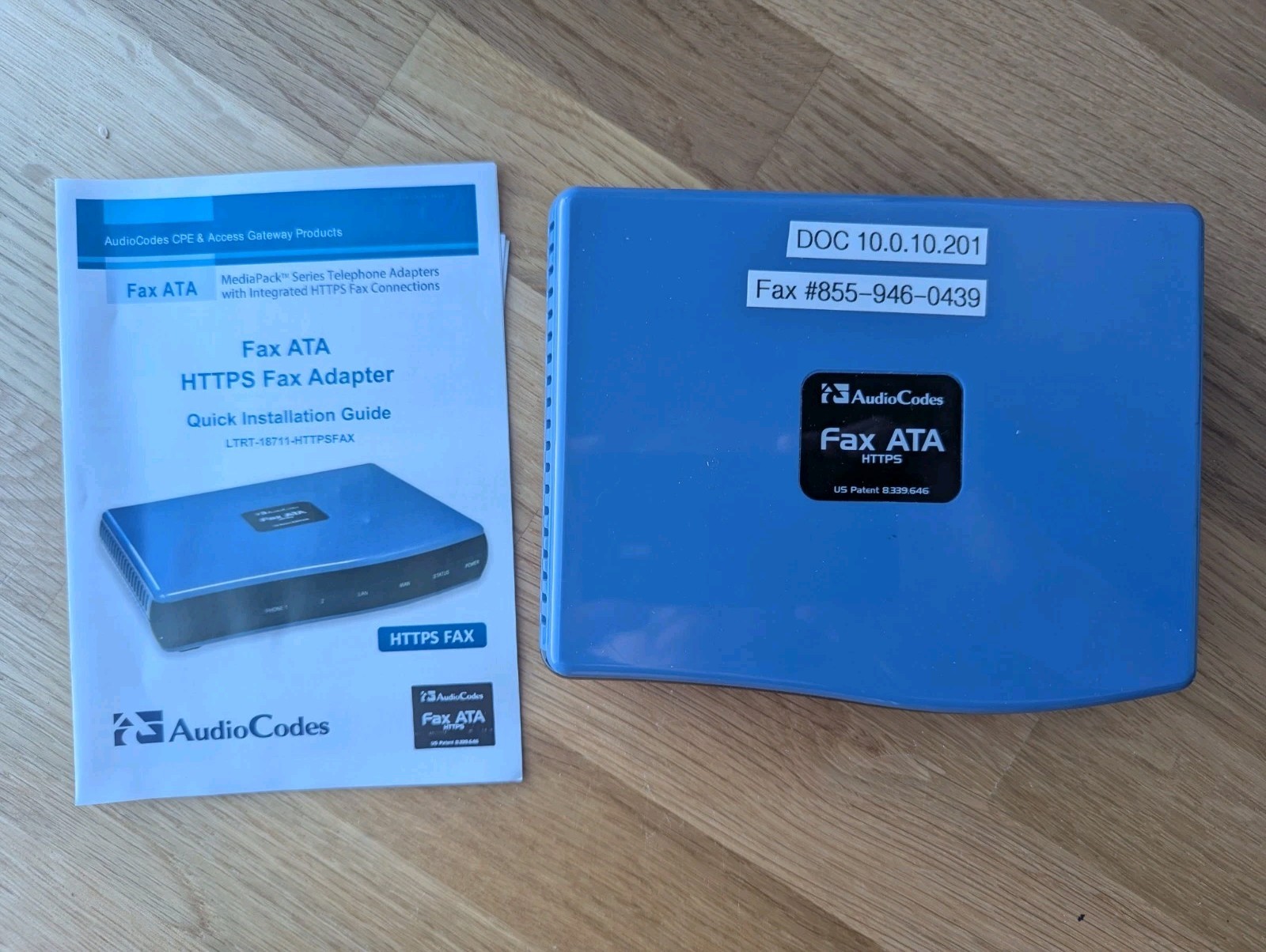 AudioCodes MediaPack MP-202B Fax ATA HTTPS Fax Adapter MP-202 - Used