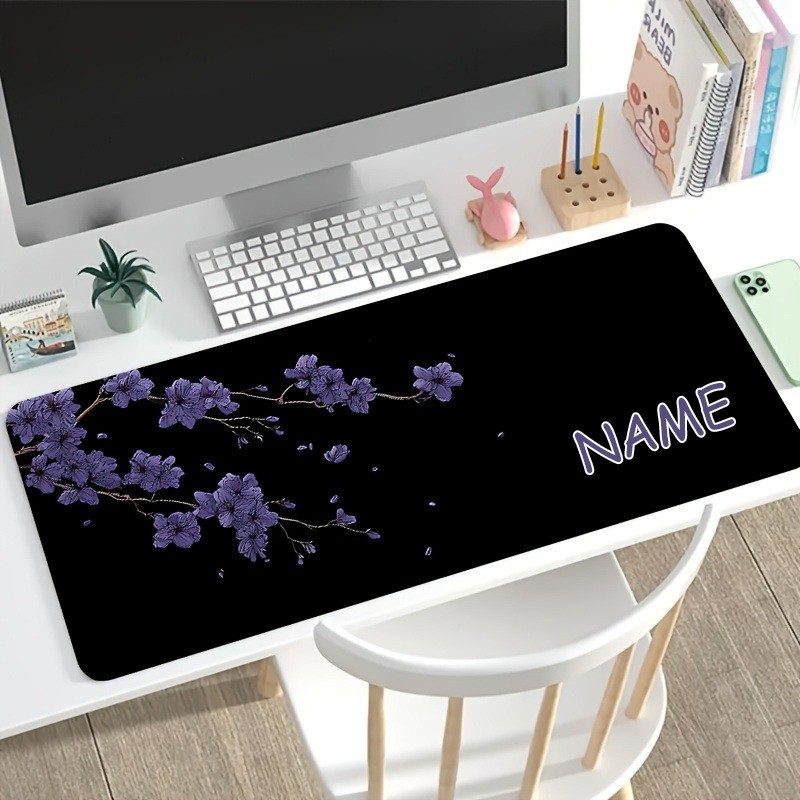 1 Oversized Custom Gaming Mouse Pad, Personalized Name and Text Desktop Access