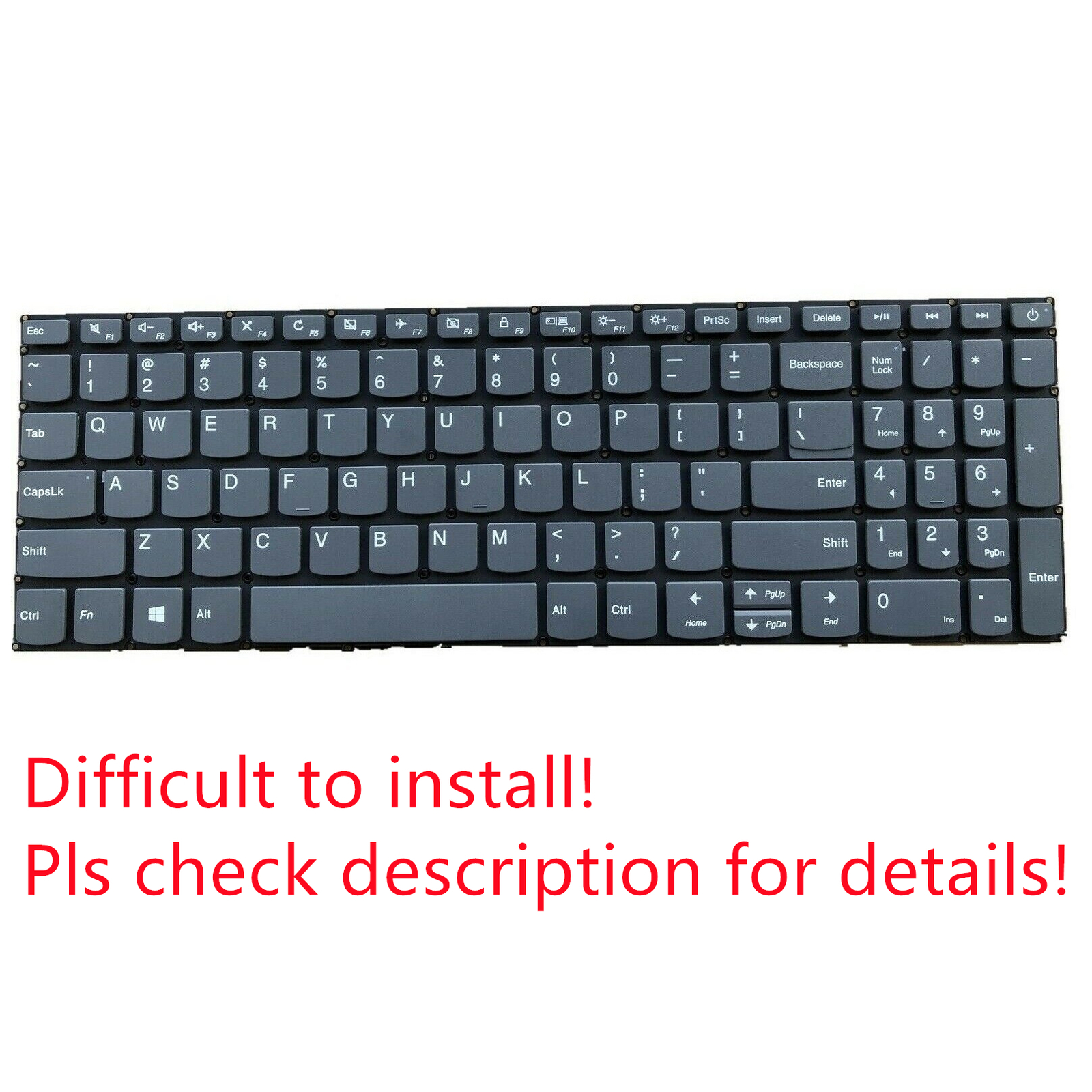 Original US Non-Backlit Keyboard for Lenovo S145-15IGM
