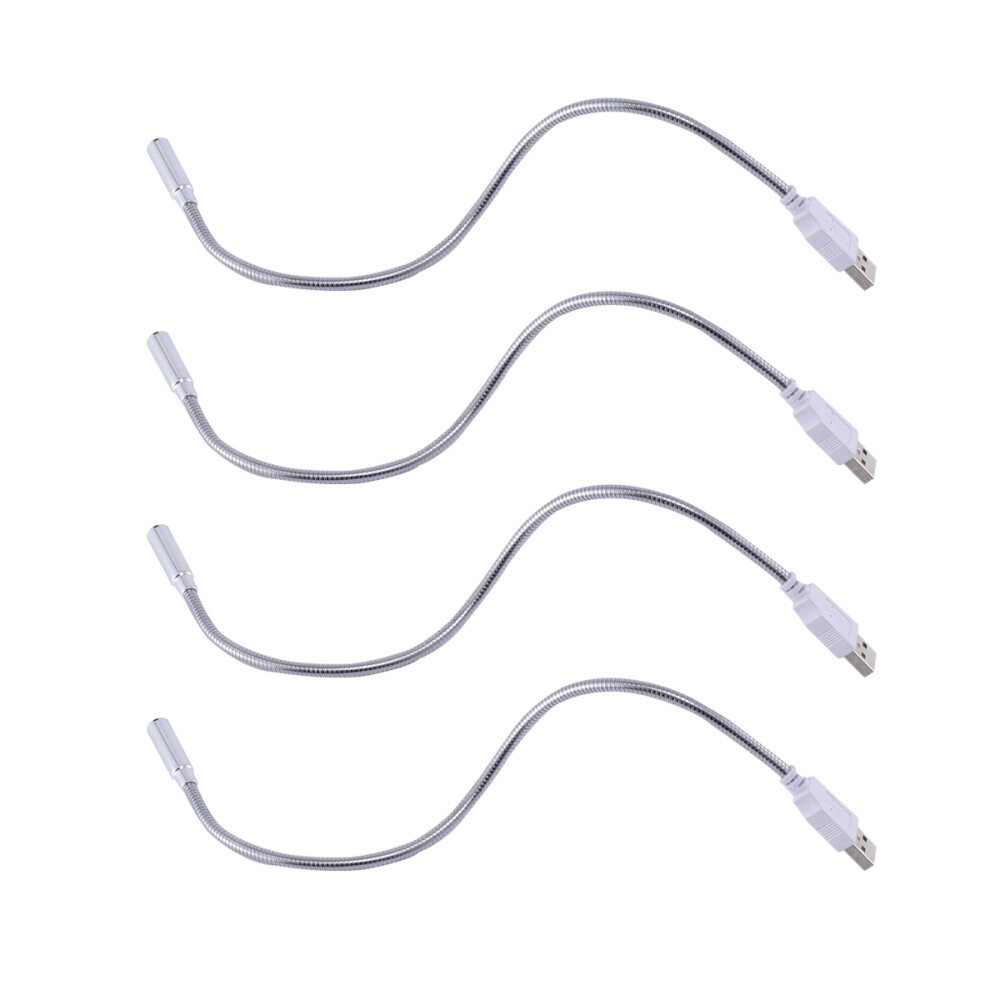 4 Pieces USB Reading Lamp High Brightness LED Flexible Gooseneck Light