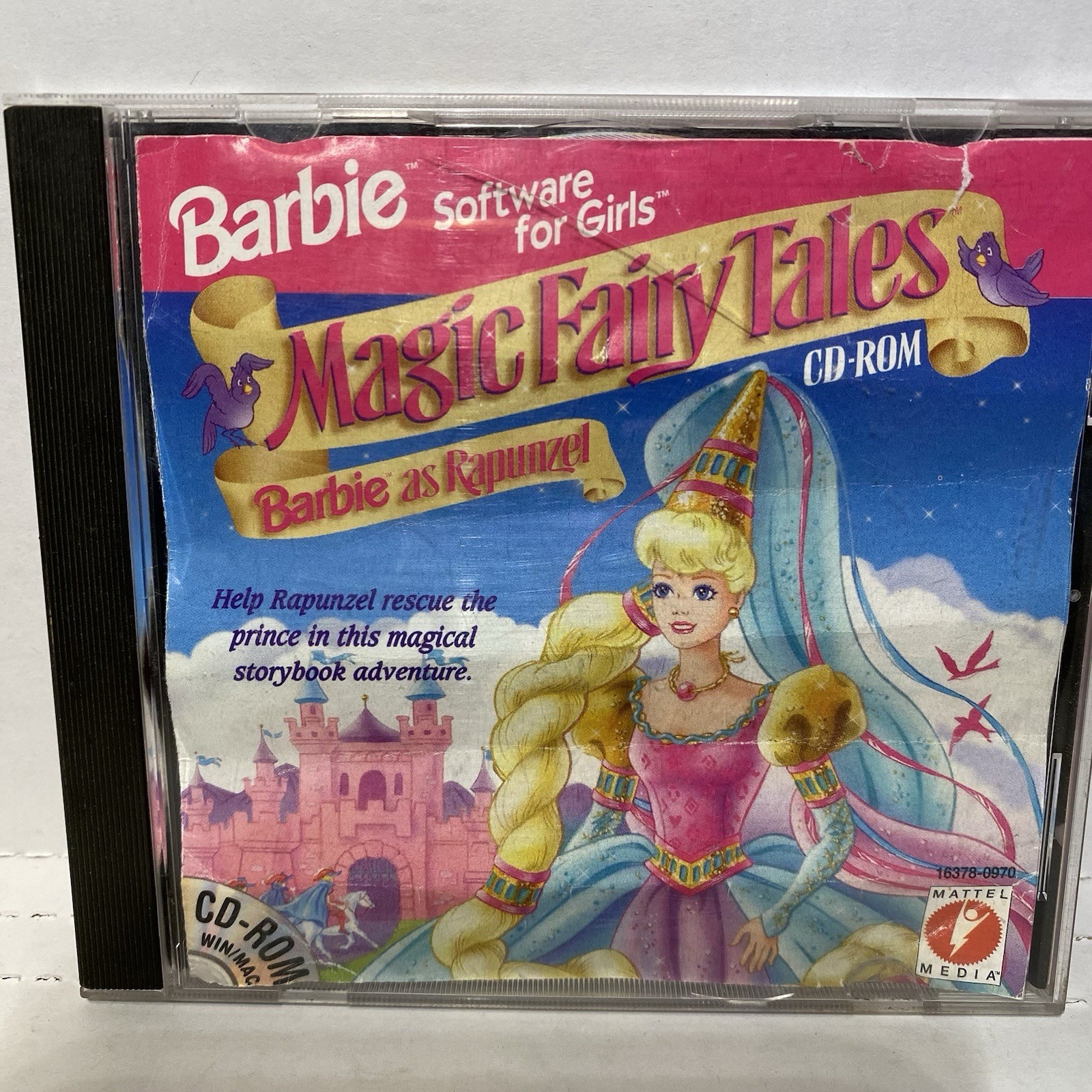 Barbie Magic Fairy Tales Rapunzel PC Mac CD-ROM Vintage 90s Game