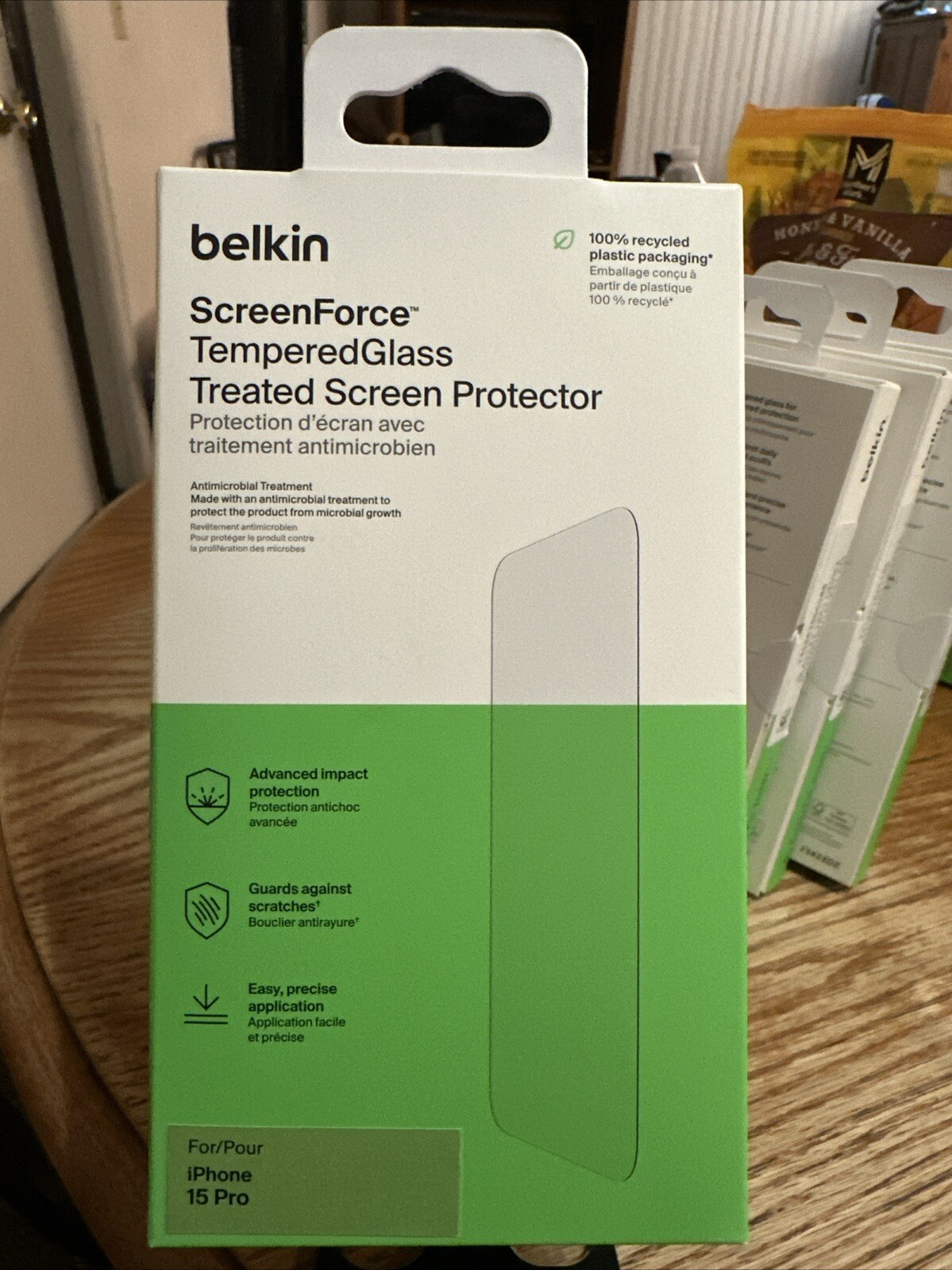Belkin ScreenForce Tempered Glass Screen Protector - iPhone 15 Pro - New In Box