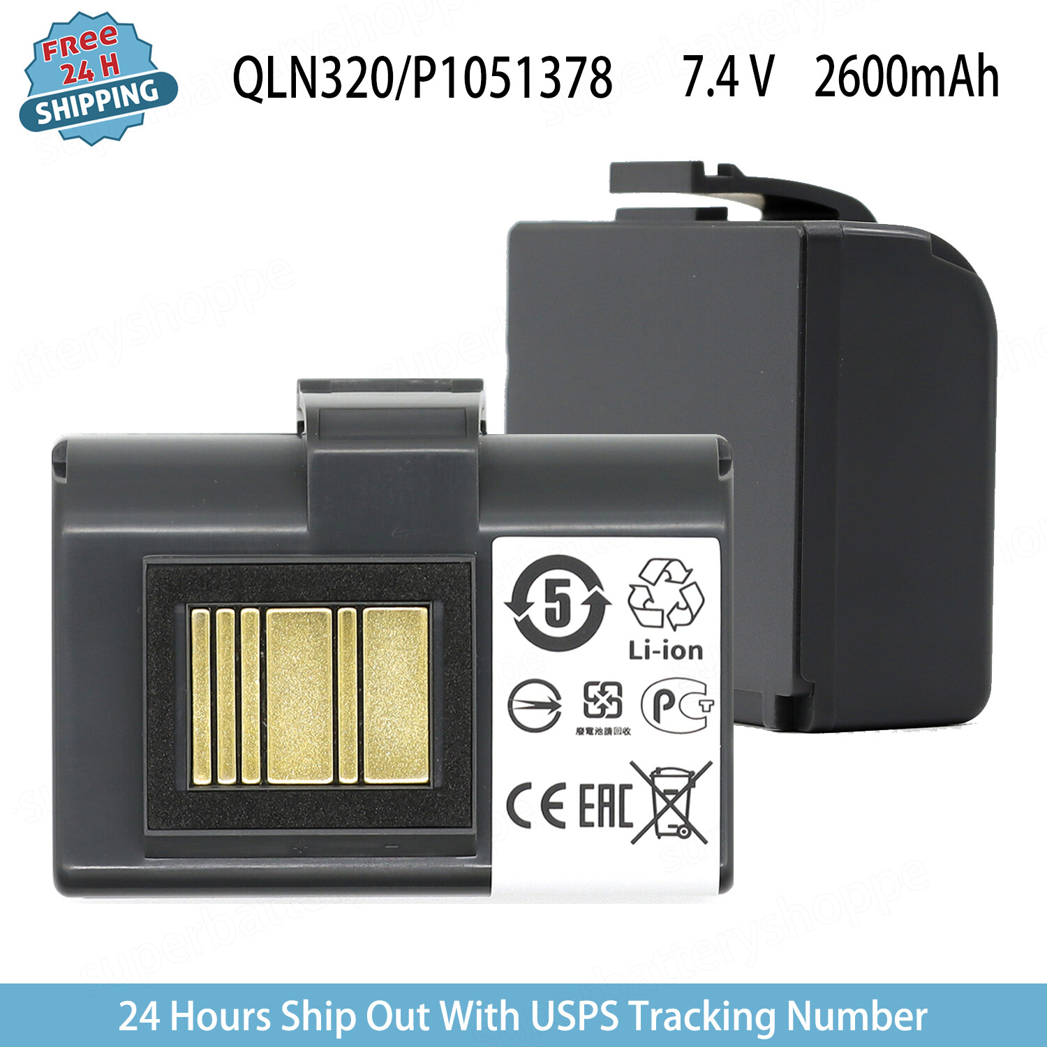 NEW Battery P1051378 For Zebra Printer AT16004 P1023901 P1023901-LF P1031365-025