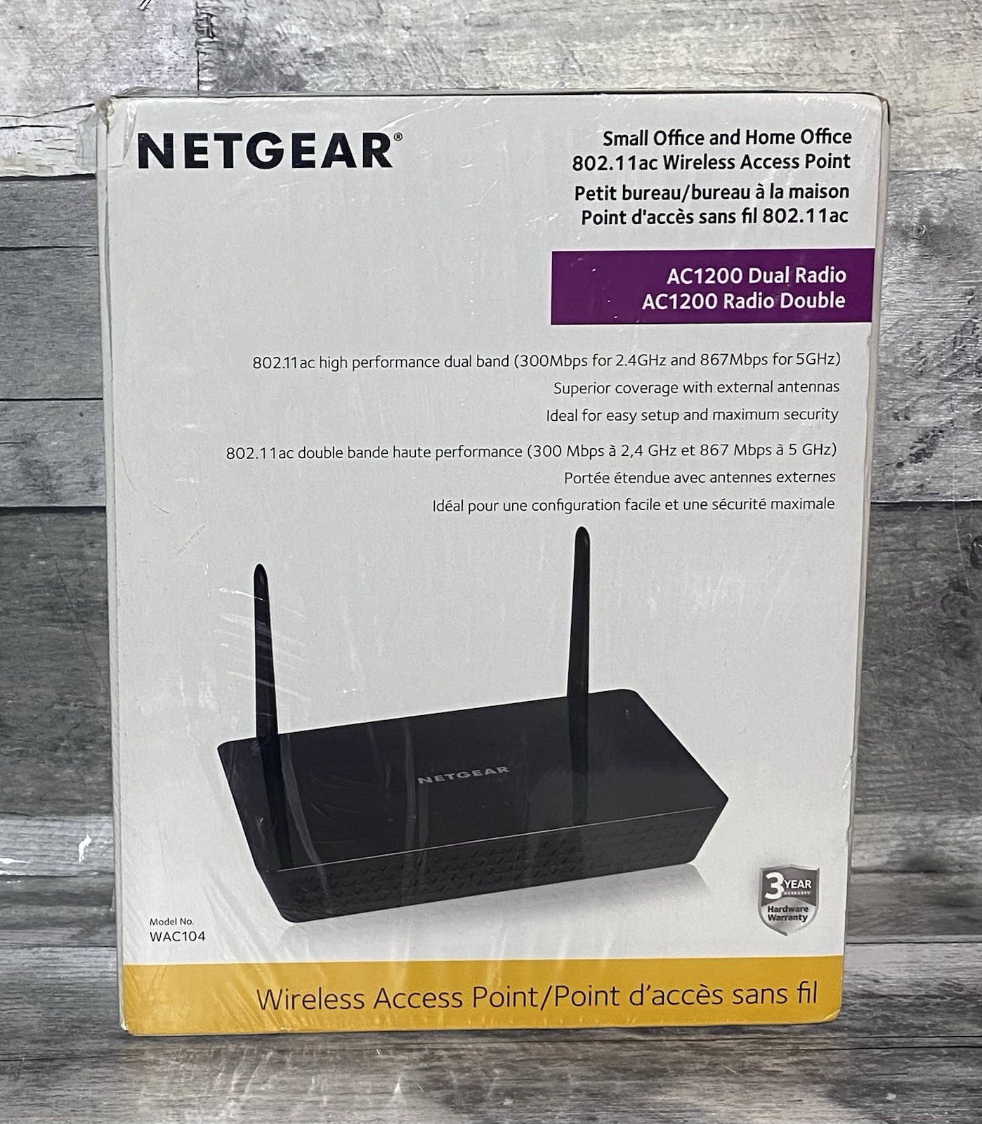NETGEAR Business AC1200 Wireless Access Point WAC104 Dual Band 802.11ac ~ Sealed