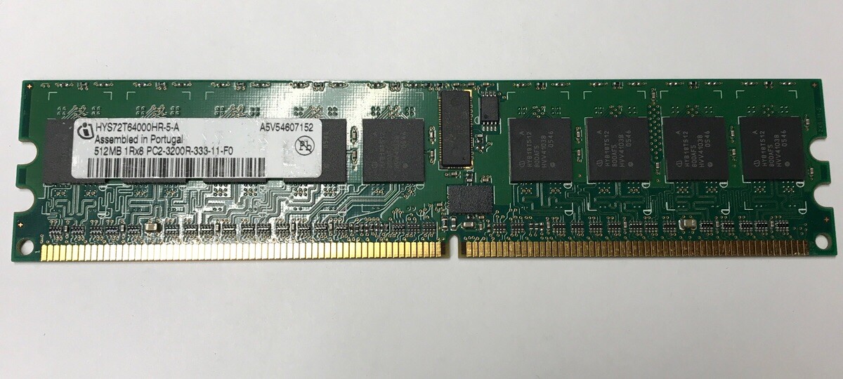 Infineon HYS72T64000HR-5-A 512MB PC2-3200 400MHz ECC Memory RAM Tested Working