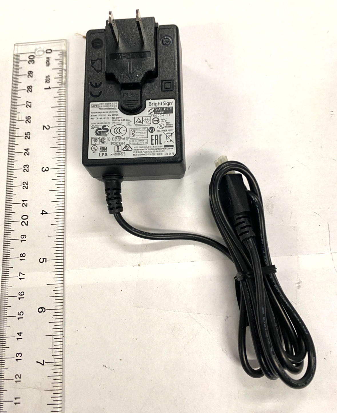 BrightSign Safety Mark AC Adapter WA-36A12R New