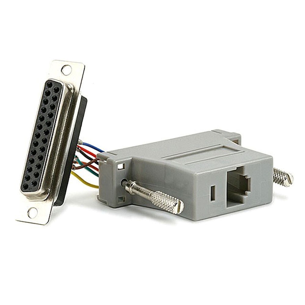 DB25 DB-25 25-Pin Female to RJ45 Female Modular Adapter Converter Connector