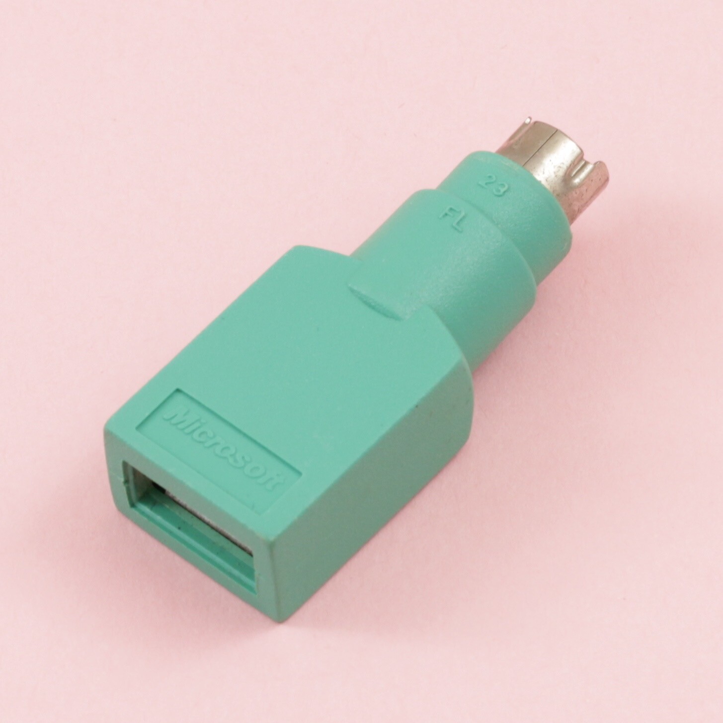 Vintage Genuine Microsoft USB to PS/2 Computer Mouse Adapter