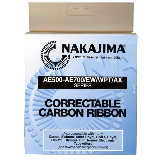 Nakajima XC001 Correctable Carbon Typewriter Ribbon AE500-AE700/EW/WPT/AX NIB