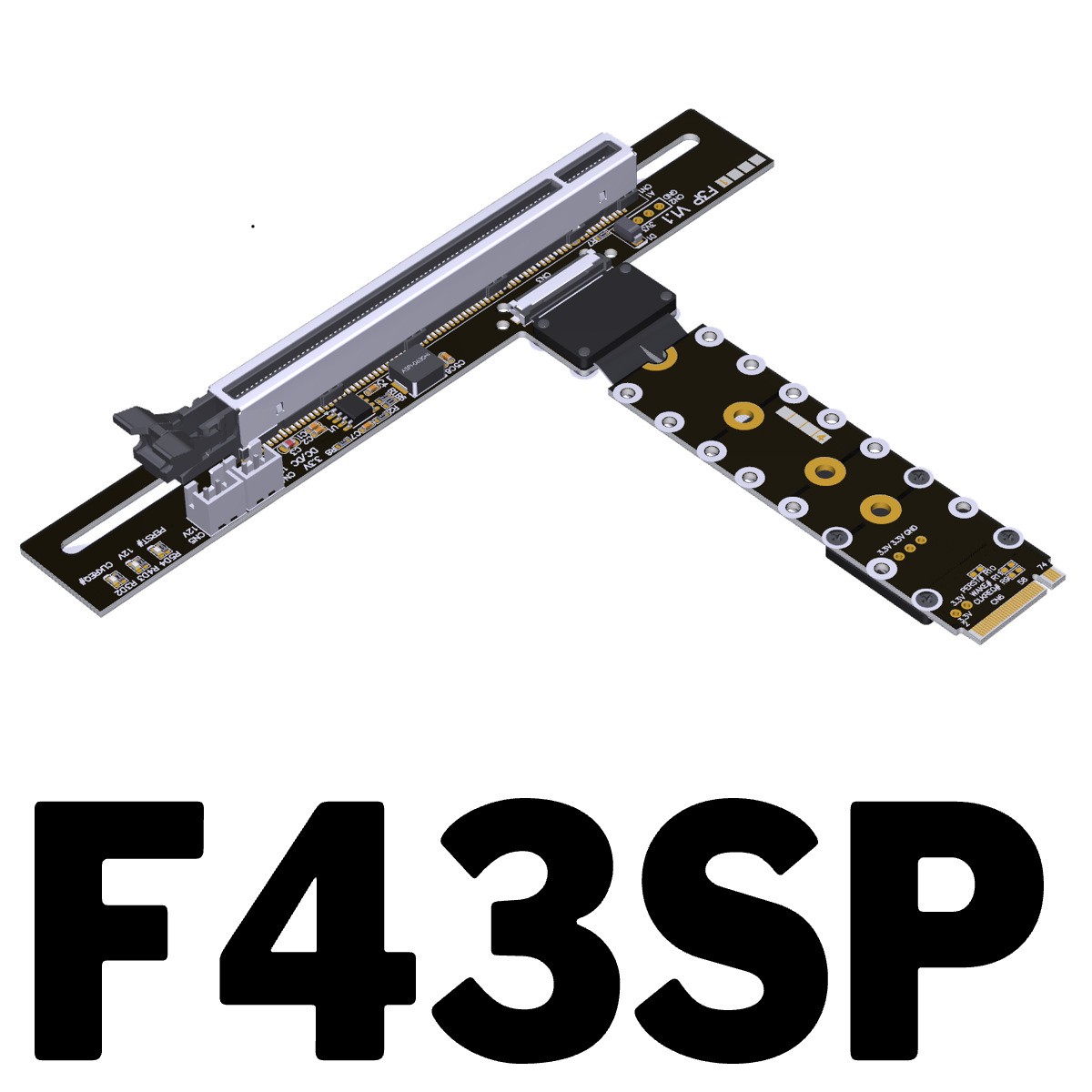 ADT PCIe 5.0 M.2 Ngff NVMe Transfer X16 Graphics Card Extension Cable FFC Soft
