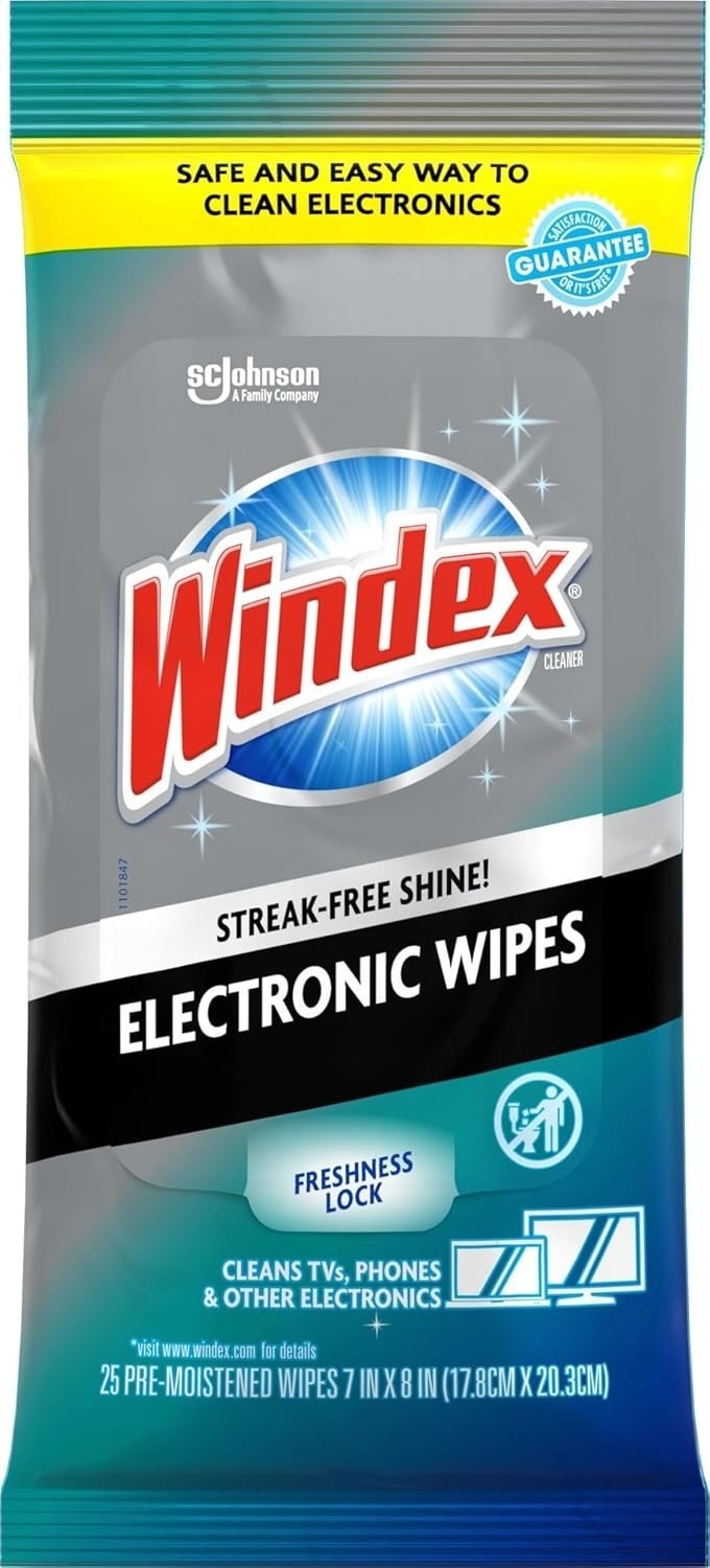 25 Count Anti-Static Electronic Cleaning Wipes – Streak-Free Shine for Screens