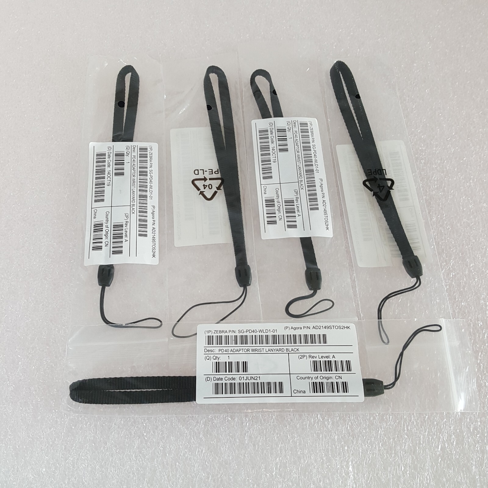 5 X Zebra TC51, TC56 PD40 Adapter Wrist Strap for Trigger Handle SG-PD40-WLD1-01