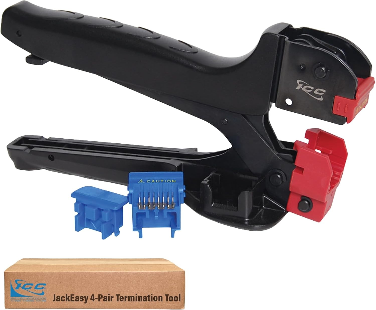 JackEasy 4-Pair Termination Tool for Keystone Jacks Only Cat6a Cat6 Cat5e &