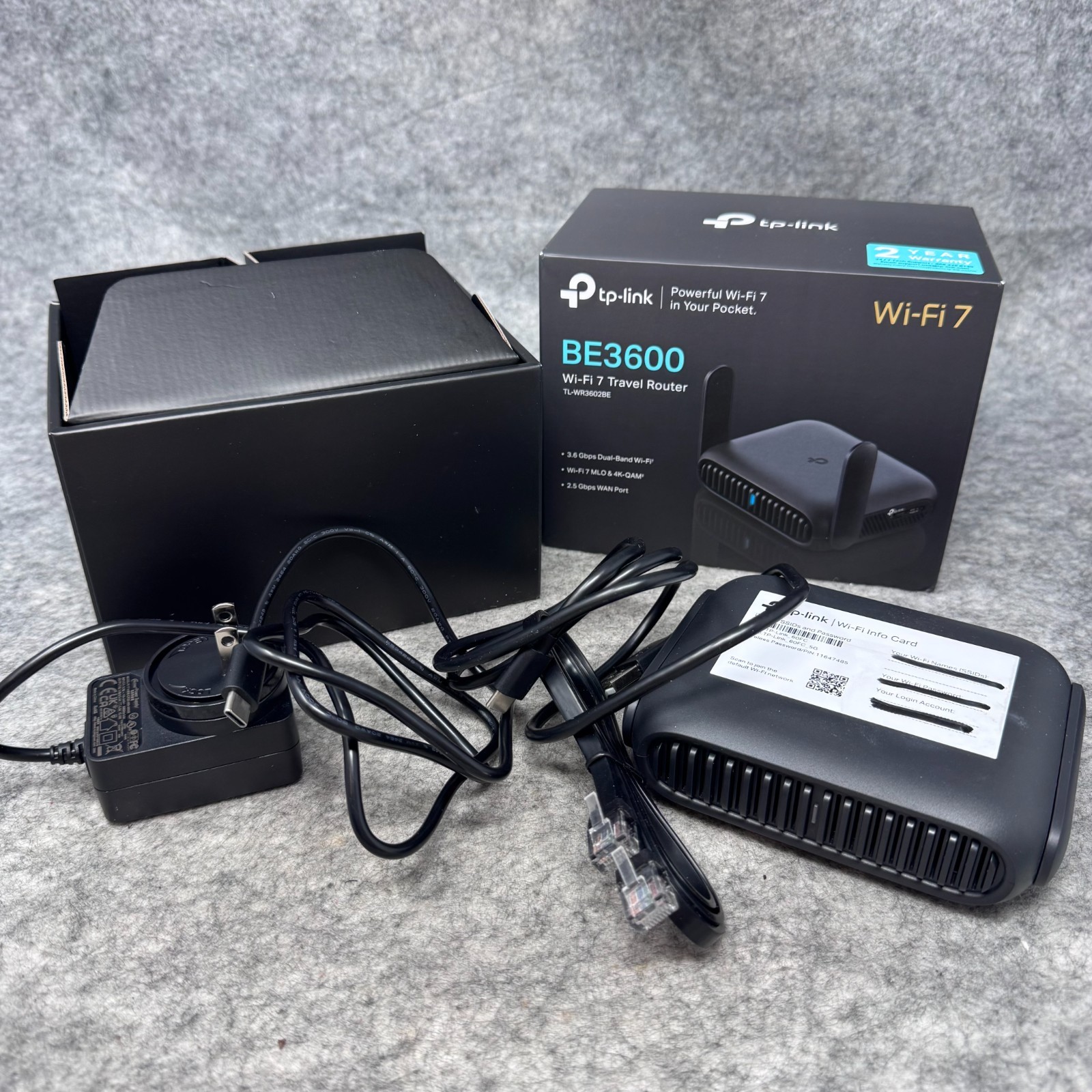TP-Link BE3600 Wi-Fi 7 Portable Travel Router TL-WR3602BE