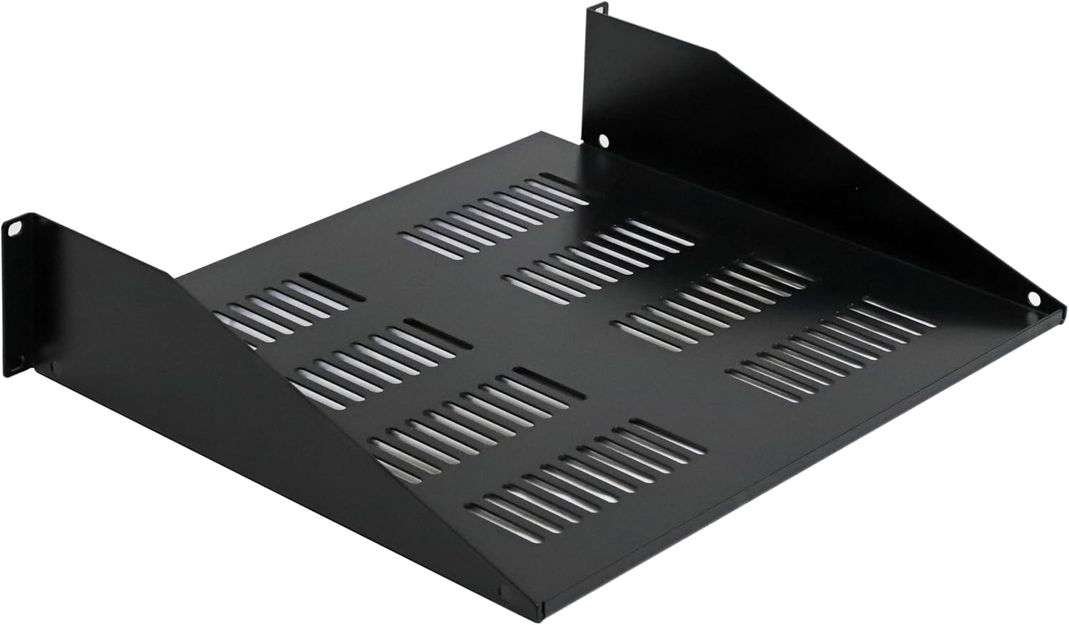 2U 19-Inch Universal Server Shelf Rack Mount Vented Cantilever Center Mount Shel