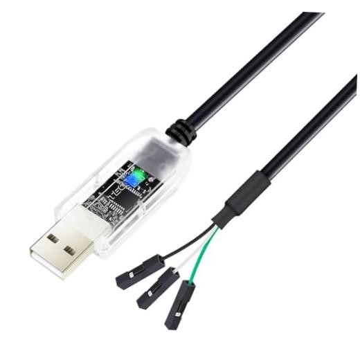 USB to TTL Serial Cable Adapter FTDI Chip 3.3V 3 Pin LED Indicators UART 6ft