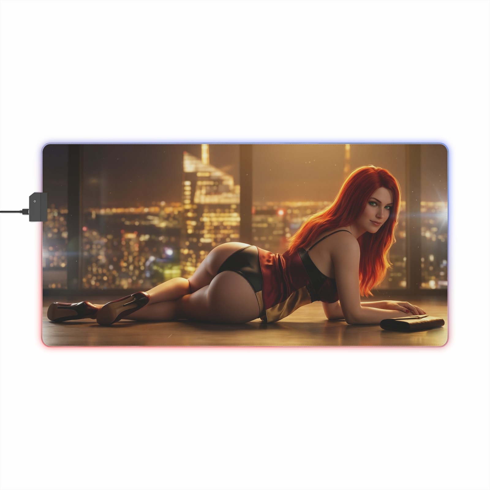 Mary Jane Mouse Pad, Marvel Spider Man LED RGB Desk Mat, Gift for Gamer