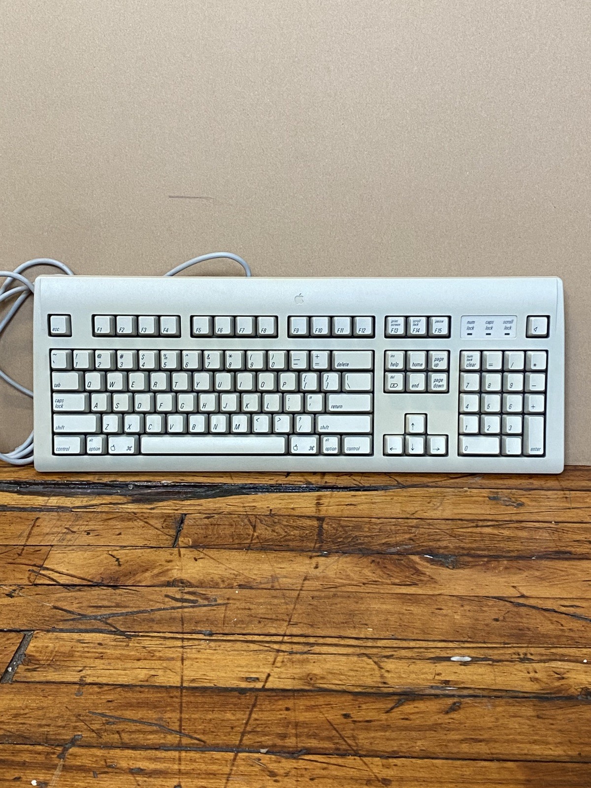 Vintage Apple Design Keyboard M2980 Beige White Untested