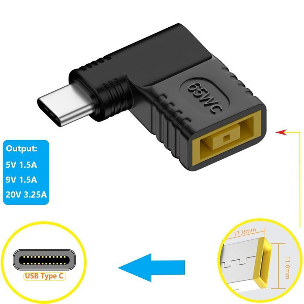 Laptop Charger TO USB Type C 65W PD Power Converter Charging Cable Adapter