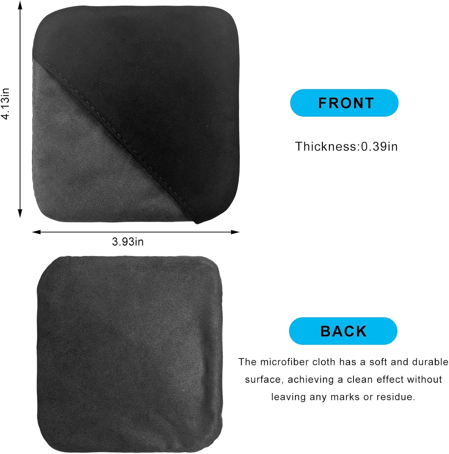 Car Screen Cleaner, Microfiber Cleaning Pad, Square