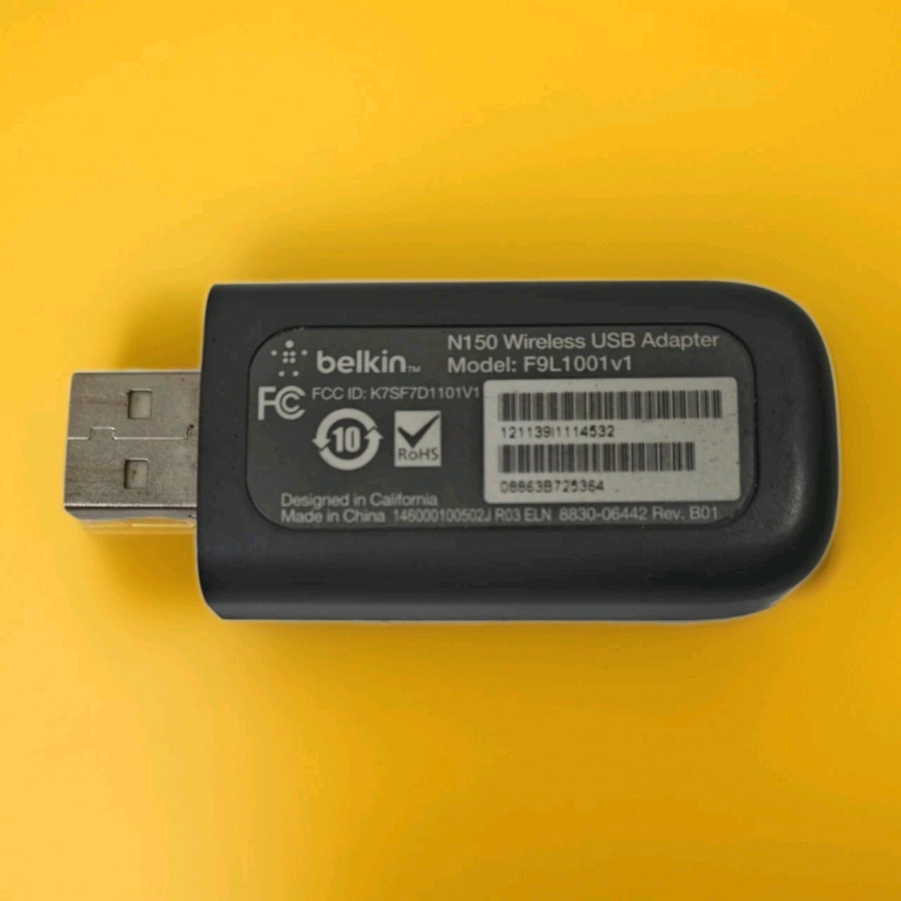BELKIN N150 HIGH PERFORMANCE WIRELESS USB ADAPTER MODEL F9L1001V1  A1-1(4)
