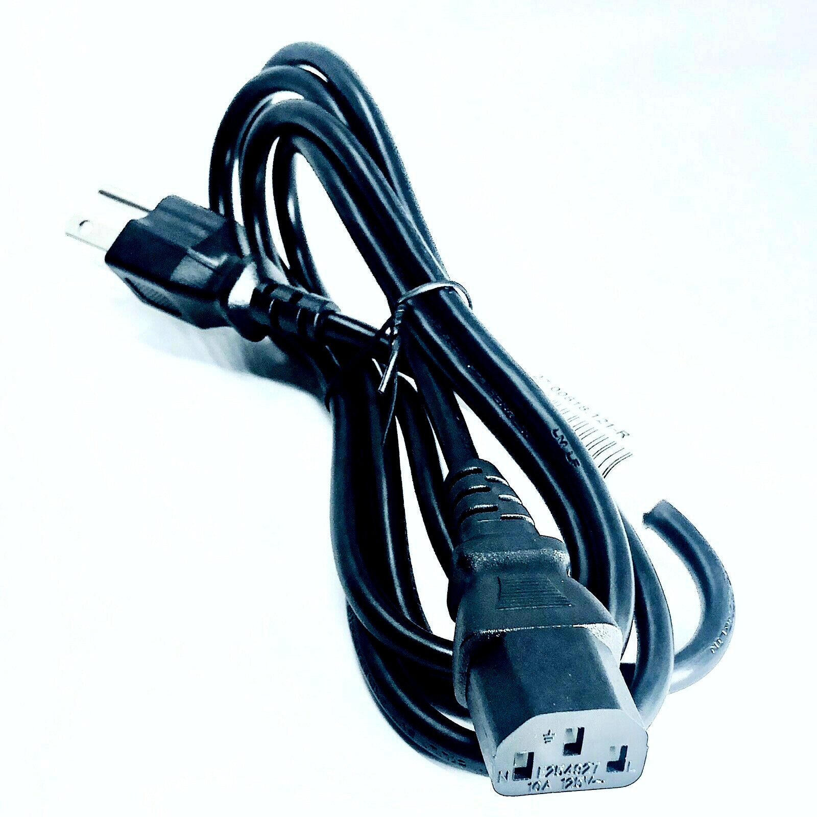Dell LCD TV Monitor Computer Printer AC 3 Prong Power Cord Cable 6FT/2M 125V 10A