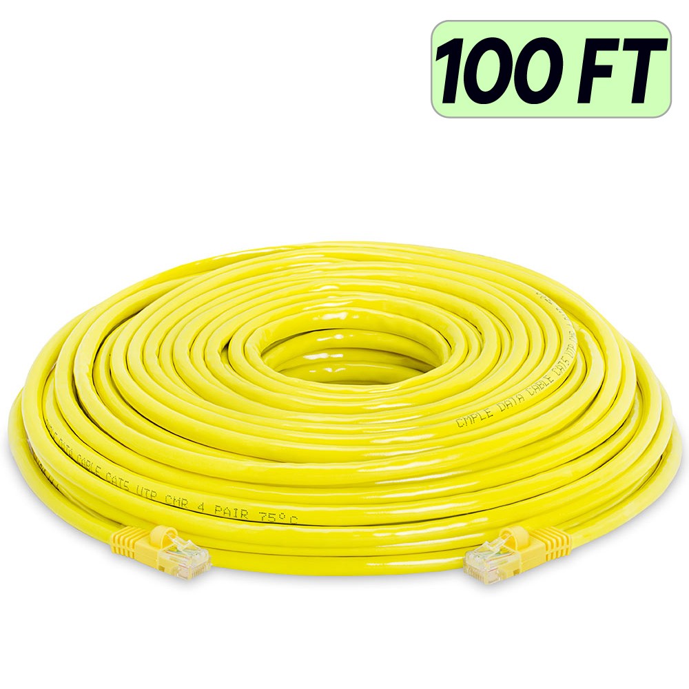 Yellow Cat5e Cable RJ45 Ethernet Patch Cord Router Cable LAN Network Wire Lot