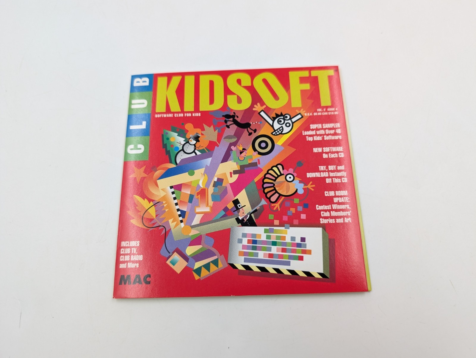 Club Kidsoft 1994 Macintosh Computers CD-ROM Kids Art Mac Vol 2 Issue 4 (9999)