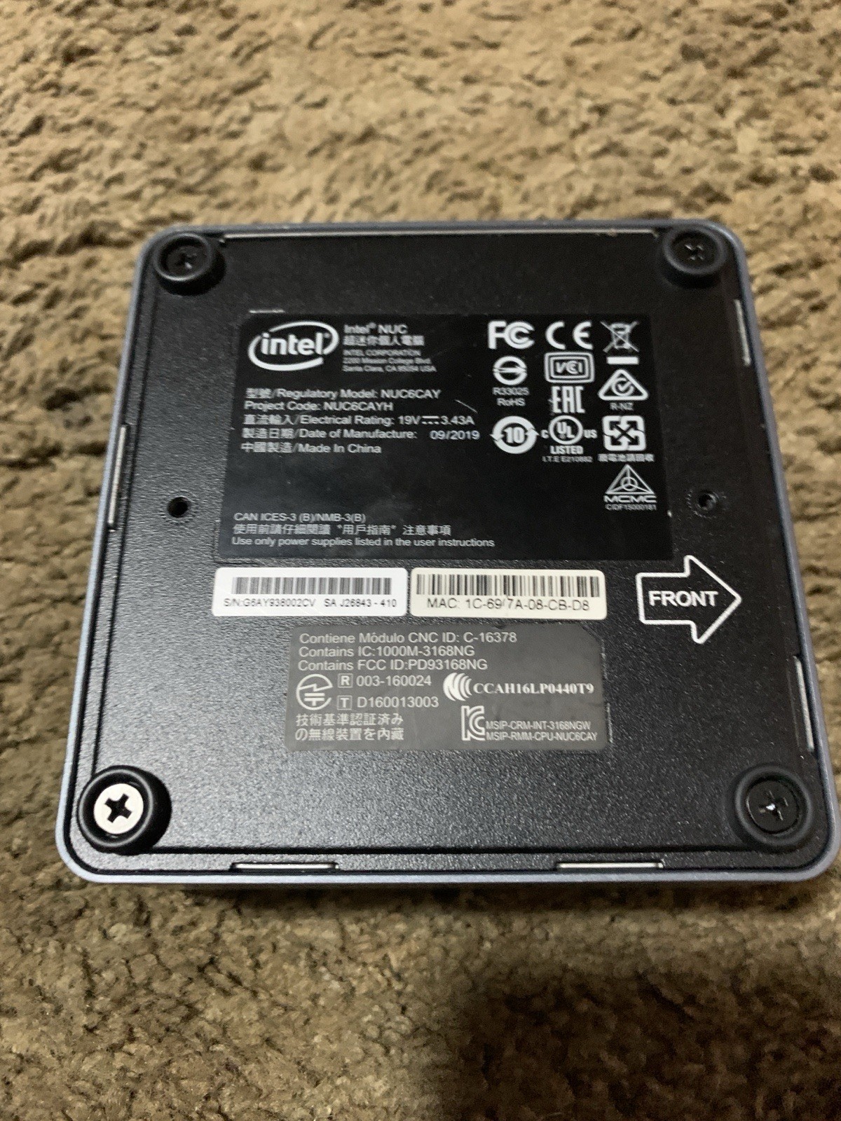 Intel NUC Mini Pc For Office Work With A Quad-core Intel Celeron J3455 Processor
