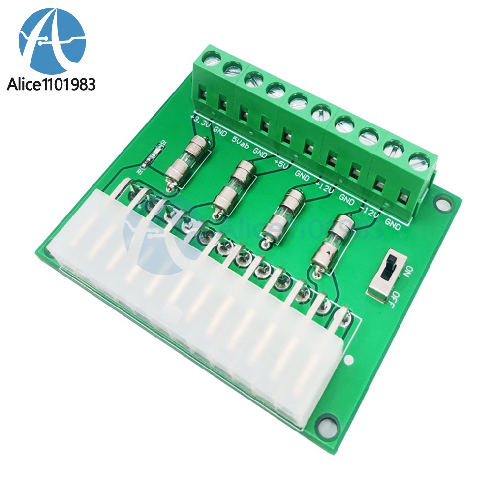 4Pcs 24 PIN 20 PIN ATX Desktop PC Power Supply Breakout Adapter Extension Board