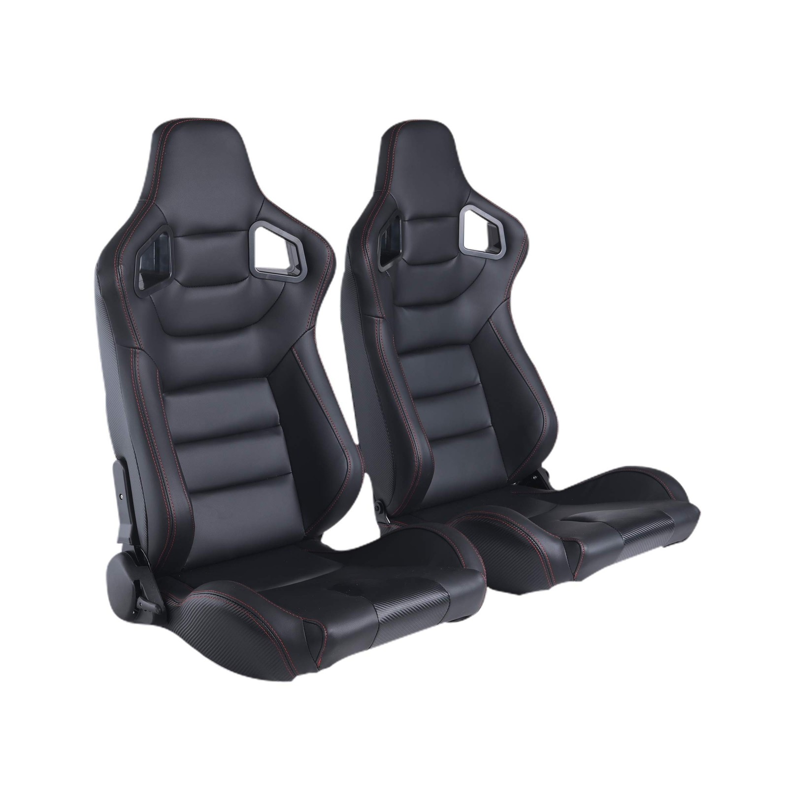 Universal Racing Seats for Cars, 1 Pair Race Car Seats with Dual Lock Sliders...