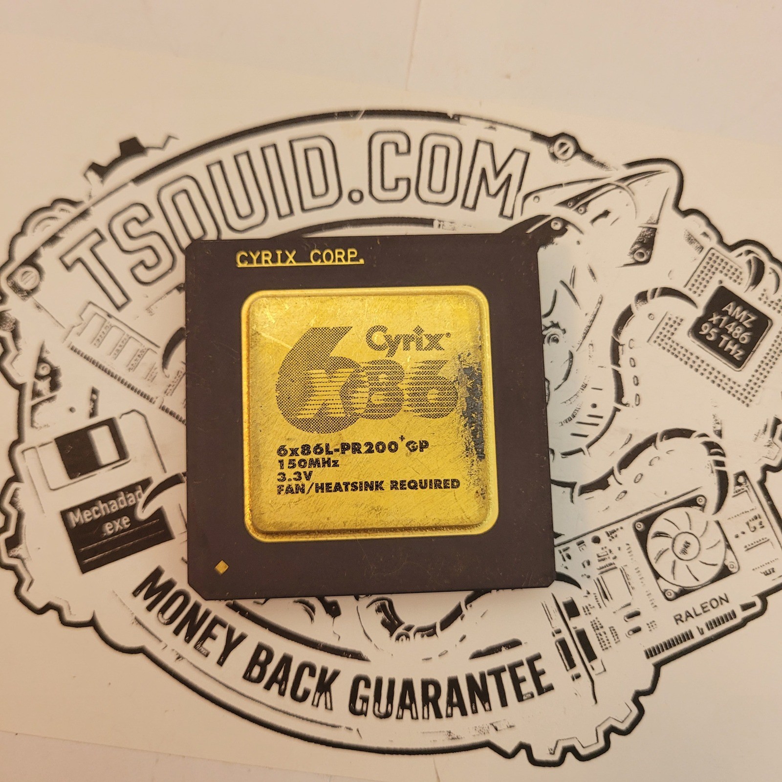 Cyrix 6x86L-PR200+GP CPU Processor 150MHz 3.3V Socket 7 GADJ3701G Gold Top