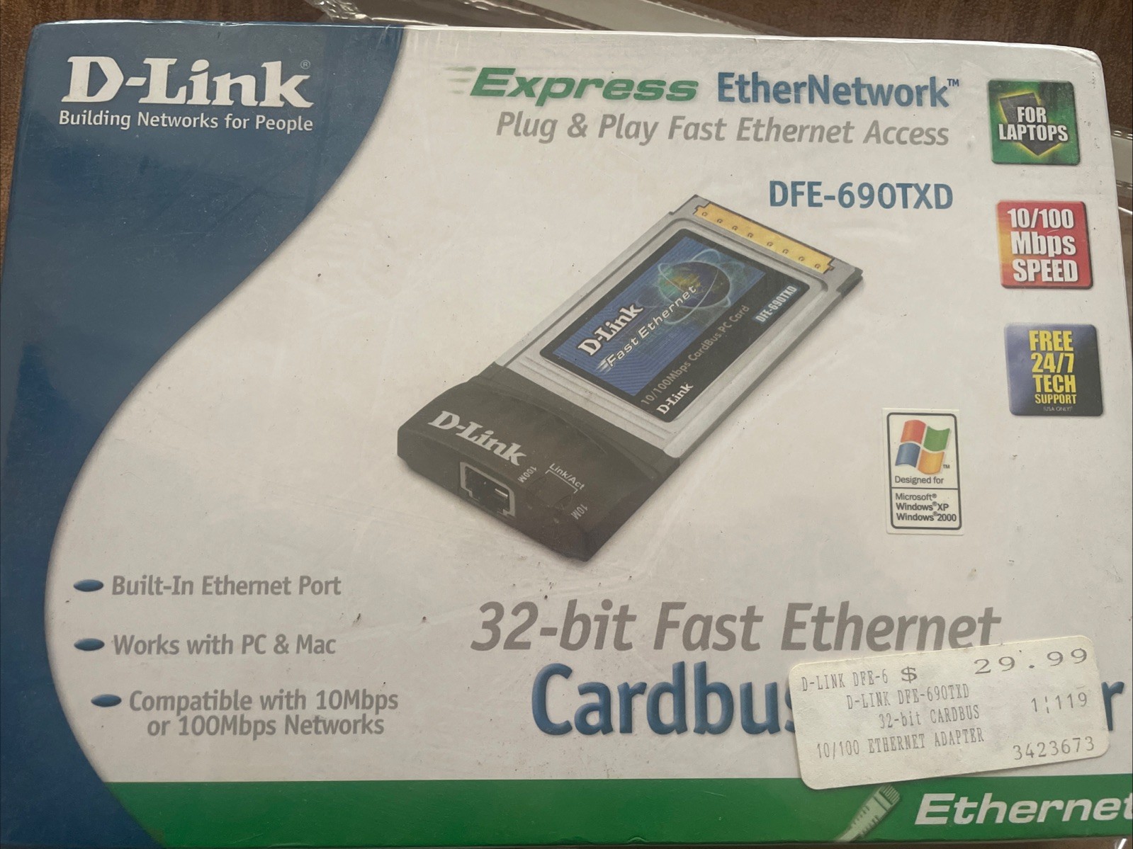 DLink DFE-690TXD 32 Bit Fast Ethernet Cardbus Adapter