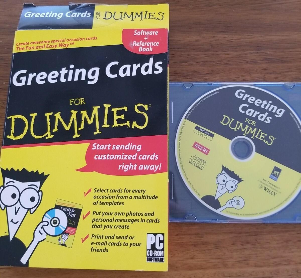 Greeting Cards for Dummies PC CD-ROM CD Only Original Box Atari 2004 Crafts  