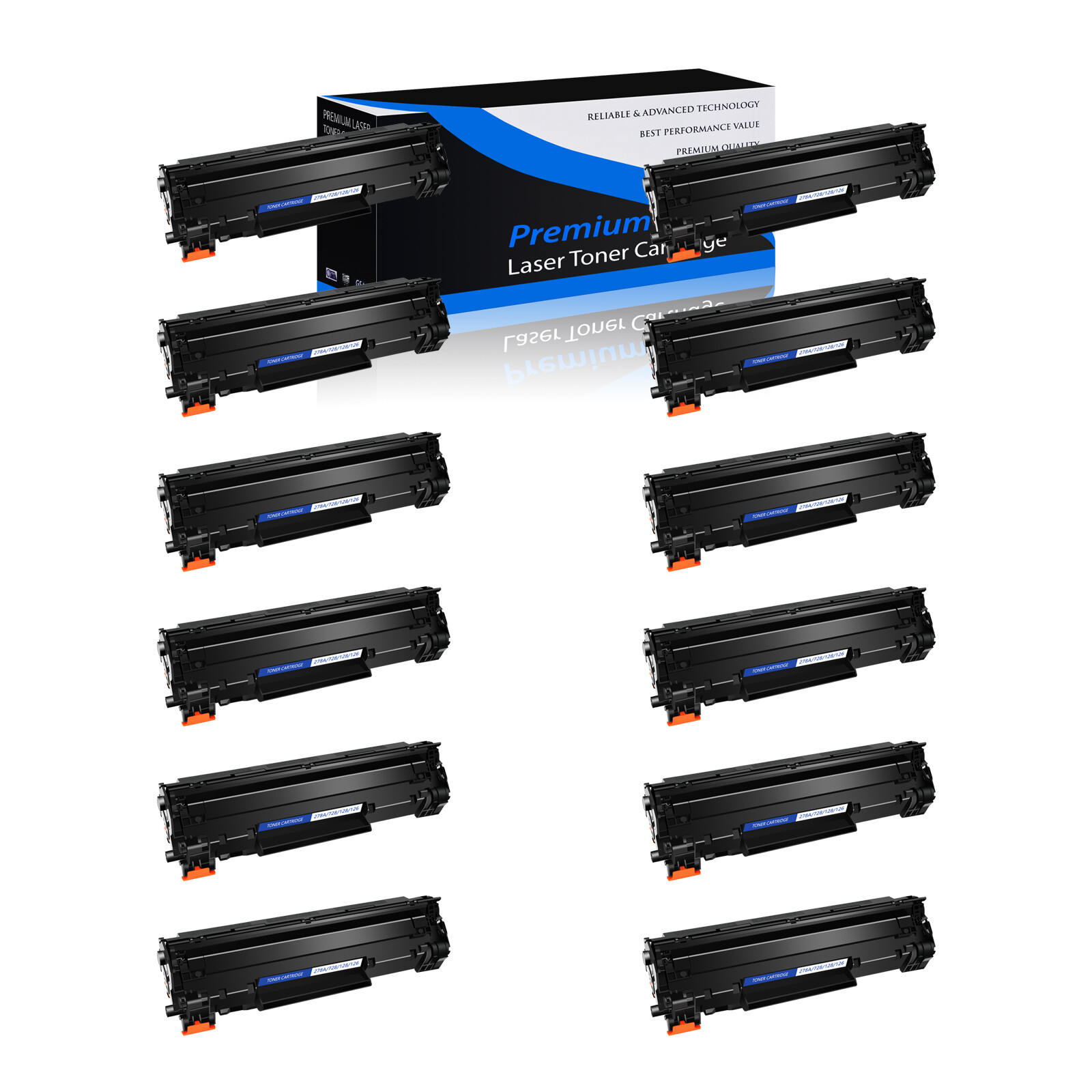 12PK Toner For Canon 128 CRG-128 ImageCLASS MF4420n MF4450 MF4550 Printer