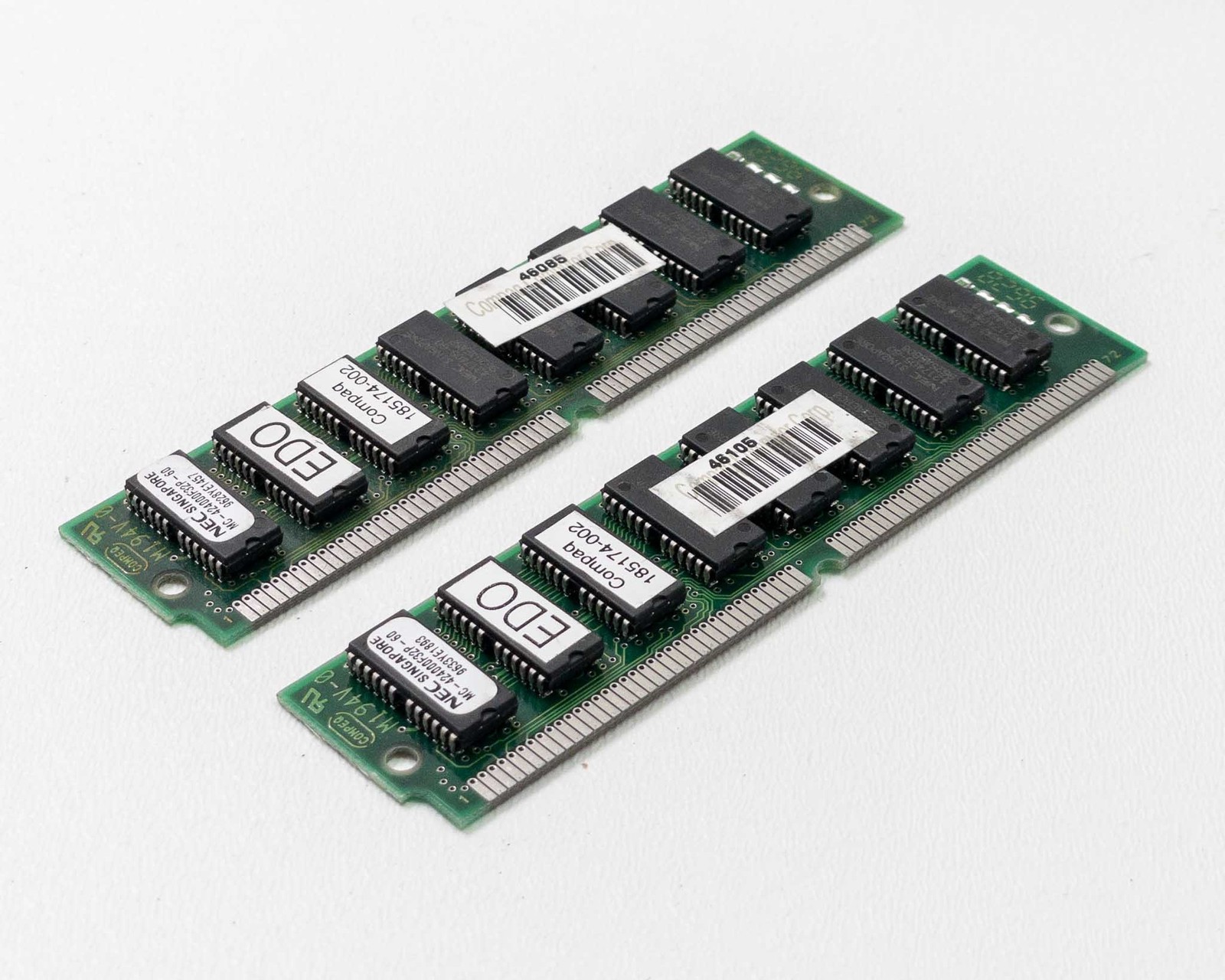 Compaq 185174-002 16MB EDO 72-Pin SIMM 4x32 RAM Lot of 2 NEC 32MB Total