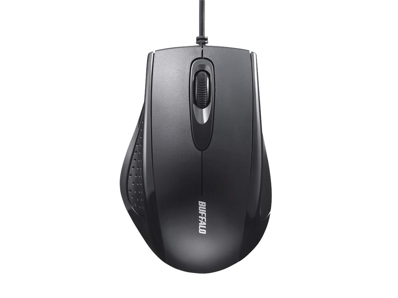 Buffalo bsmru050bk Wired 3 Button IR Optical Mouse Black Parent   blkNEW