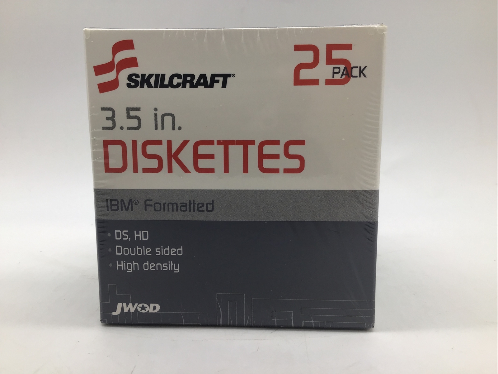 Skilcraft 3.5 IBM Formatted Diskettes Double Sided High Density 25 Pack Sealed