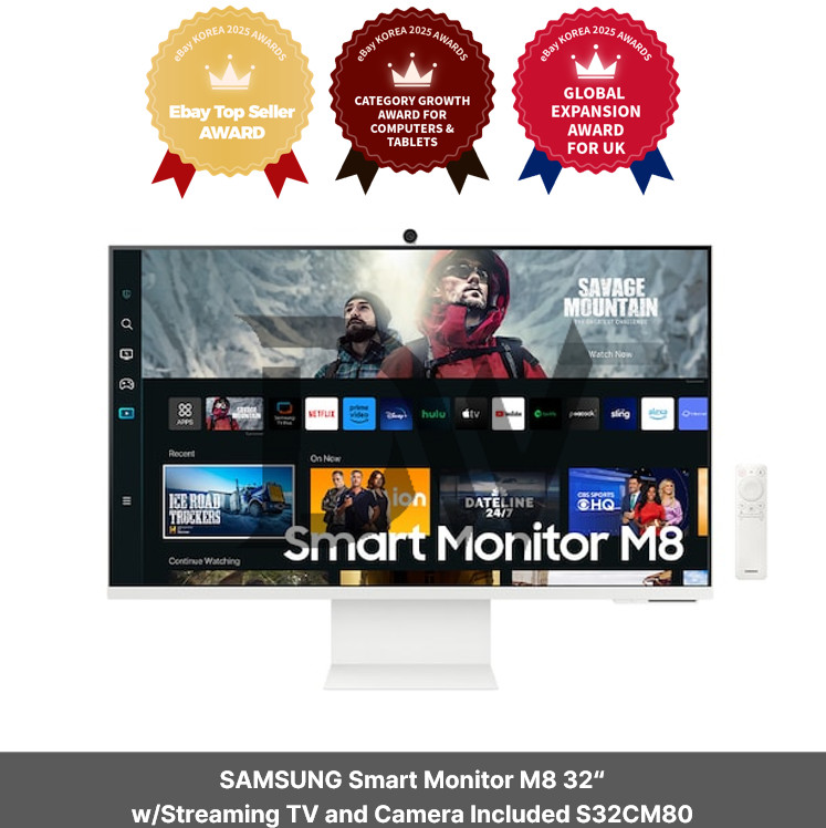 SAMSUNG Smart Monitor M8 32" w/Streaming TV and Camera Included S32CM80 Express