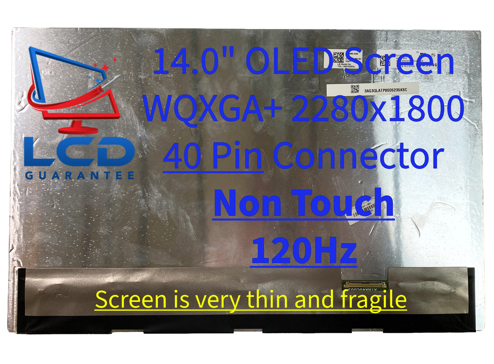 Samsung ATNA40CU03 14" WQXGA+ 120Hz Non Touch Laptop OLED Screen